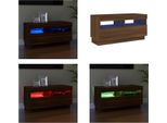 Mobile Tv Vidaxl Con Luci Led Look Rovere Marrone 80X35X40 Cm - Mobile Tv - Mobili Tv - Supporto Tv