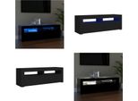 Mobile Tv Vidaxl Con Luci Led Nero 120X35X40 Cm - Mobile Tv - Mobile Tv - Mobile Tv Con Luce Led - Mobile Tv Con Luci Led