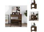 Vidaxl Tavolino Da Toilette Con Specchio Effetto Rovere Marrone 86,5X35X136 Cm - Tavolini Da Toilette