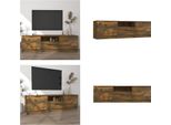 Vidaxl Mobile Tv In Rovere Fumé 140X35X40 Cm Materiale A Base Di Legno - Mobile Tv - Mobili Tv - Porta Tv - Mobili Tv