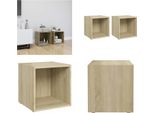 Vidaxl Mobili Tv 2 Pezzi Rovere Sonoma 37X35X37 Cm Materiale A Base Di Legno - Mobile Tv - Mobili Tv - Mobili Tv - Mobiletto Tv