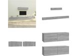Vidaxl Set Di Mobili Tv 6 Pezzi In Legno Grigio Sonoma - Set Di Mobili Tv - Set Di Mobili Tv - Parete Attrezzata - Parete Attrezzata