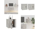 Vidaxl Mobili Da Parete Per Tv 2 Pz. Grigio Cemento 40X34,5X40 Cm - Mobile Tv A Muro - Mobile Tv A Muro - Mobile Tv - Console Tv