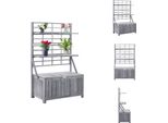 Vidaxl Cassetta Portaoggetti Con Traliccio 99X55X160Cm In Legno Massiccio Di Acacia - Cassette Da Giardino
