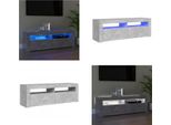 Mobile Tv Vidaxl Con Illuminazione Led Grigio Cemento 120X35X40 Cm - Mobile Tv - Mobile Tv - Mobile Tv Con Luce Led - Mobile Tv Con Luci Led