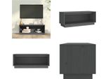 Vidaxl Mobile Tv Grigio 90X35X35 Cm In Pino Massiccio - Mobile Tv - Mobile Tv - Mobili Tv - Porta Tv