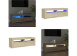 Vidaxl Mobile Tv Con Luci Led Rovere Sonoma 120X35X40 Cm - Mobile Tv - Mobile Tv - Mobile Tv Con Luce Led - Mobile Tv Con Luci Led