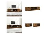 Vidaxl Mobili Tv 2 Pz. Rovere Fumé 80X35X36,5 Cm Materiale A Base Di Legno - Mobile Tv - Mobiletti Tv - Porta Tv - Mobili Tv