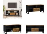 Mobile Tv Vidaxl 100X33X46 Cm In Legno Massiccio Di Mango E Materiale A Base Di Legno - Mobile Tv - Mobile Tv - Mobile Tv - Porta Tv