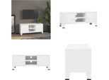 Vidaxl Mobile Tv In Stile Industriale Bianco 105X35X42 Cm In Metallo - Mobile Tv - Mobile Tv - Porta Tv - Tavolo Tv