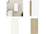 Vidaxl Mobile Tv Bianco Rovere Sonoma 30,5X30X60 Cm In Legno - Mobile Tv - Mobile Tv - Mobile Tv Sospeso - Mobile Tv Sospeso