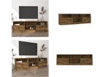Vidaxl Mobile Tv In Rovere Fumé 150X33,5X45 Cm Materiale A Base Di Legno - Mobile Tv - Mobili Tv - Porta Tv - Mobili Tv
