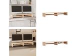 Vidaxl Supporto Per Monitor 100X24X13 Cm In Legno Di Pino Massiccio - Supporto Per Monitor - Piano Di Lavoro - Alzata Per Monitor - Alzata Per Monitor