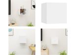 Vidaxl Mobile Tv A Parete Bianco 30,5X30X30 Cm - Mobile Tv - Mobili Tv - Mobile Tv - Mobili Tv
