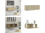 Mobile Tv Vidaxl Rovere Sonoma 100X30X30 Cm Materiale A Base Di Legno - Mobile Tv - Mobile Tv - Mobile Tv - Credenza