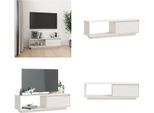 Mobile Tv Vidaxl Bianco 110X30X33,5 Cm Pino Massiccio - Mobile Tv - Mobili Tv - Mobili Tv - Mobili Tv