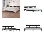 Vidaxl Letto In Legno Massiccio Di Pino Nero 180X200 Cm - Struttura Letto - Letto - Struttura Letto In Legno