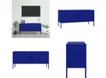 Vidaxl Mobile Tv Blu Navy 105X35X50 Cm In Acciaio - Mobile Tv - Mobile Tv - Mobile Hifi - Mobile Hifi