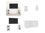 Vidaxl Mobili Tv 2 Pz. Bianco 72X35X36,5 Cm Materiale A Base Di Legno - Mobile Tv - Mobili Tv - Mobili Tv - Mobile Tv