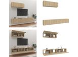Vidaxl Set Di Mobili Tv 3 Pezzi In Legno Di Quercia Sonoma - Set Di Mobili Tv - Set Di Mobili Tv - Parete Attrezzata - Parete Attrezzata