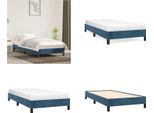 Vidaxl Struttura Letto Blu Scuro 90X200 Cm In Velluto - Struttura Letto - Cornici Letto - Struttura Letto - Letto