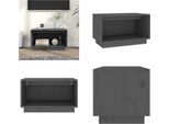 Vidaxl Mobile Tv Grigio 60X35X35 Cm In Pino Massiccio - Mobile Tv - Mobile Tv - Mobili Tv - Porta Tv