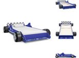 Vidaxl Letto Per Bambini Con Design Di Auto Da Corsa 90 X 200 Cm Blu - Lettini Per Bambini E Ragazzi