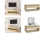 Vidaxl Mobile Tv In Rovere Sonoma 102X41X44 Cm In Legno - Mobile Tv - Mobile Tv - Mobiletto Tv - Lavagna - Mobiletto Stereo