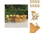 Vidaxl Sedie Da Giardino 8 Pz. Pieghevoli 55X61X90 Cm In Legno Massiccio Di Teak - Sedie Da Giardino