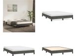 Vidaxl Struttura Letto Grigio Scuro 140X200 Cm In Velluto - Struttura Letto - Cornici Letto - Struttura Letto - Letto