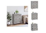 Vidaxl Cassettiera Grigio Sonoma 69,5X34X90 Cm In Legno - Cassettiere