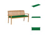 Vidaxl Panca Da Giardino Impilabile Con Cuscino 159 Cm In Legno Massiccio Teak - Panchine Da Giardino