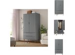 Vidaxl Armadio Molde Grigio 90X55X175 Cm In Legno Di Pino Massello - Armadi