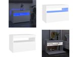 Vidaxl Mobile Tv Con Luci Led Bianco 60X35X40 Cm - Mobile Tv - Mobile Tv - Mobile Tv Con Luci Led - Mobile Tv Con Luci Led