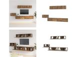 Vidaxl Set Di Mobili Tv 5 Pezzi In Legno Di Quercia Affumicato - Set Di Mobili Tv - Mobile Tv - Porta Tv