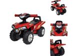 10070 Quad Rosso Cavalcabile Per Bambini Con Suoni E Luci - Girello E Veicoli A Pedali