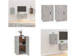 Vidaxl Mobili Tv A Parete 2 Pz. Grigio Cemento 40X34,5X60 Cm - Mobile Tv A Muro - Mobile Tv A Muro - Mobile Tv - Console Tv