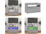 Vidaxl Mobile Tv Con Luci Led Grigio Sonoma 60X35X40 Cm - Mobile Tv - Mobili Tv - Mobili Tv - Porta Tv