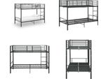 Vidaxl Letto A Castello Nero In Metallo 90×200 Cm - Letto A Castello - Letti A Castello - Letto A Soppalco - Letti A Soppalco