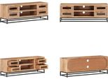 Vidaxl Mobile Tv 110X30X40 Cm In Legno Massiccio Di Acacia - Mobile Tv - Mobili Tv - Mobile Tv In Legno - Mobili Tv In Legno