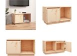 Vidaxl Mobile Tv 74X35X44 Cm In Pino Massiccio - Mobile Tv - Mobile Tv - Porta Tv - Mobili Tv