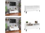 Vidaxl Mobile Tv Bianco Lucido 100X34,5X44,5 Cm In Legno - Mobile Tv - Mobili Tv - Porta Tv - Mobili Tv