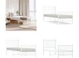 Vidaxl Giroletto Con Testiera E Pediera In Metallo Bianco 80X200 Cm - Giroletto - Cornici Per Letti - Giroletto - Letto