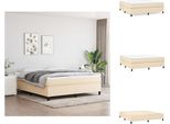 Vidaxl Letto A Molle Insacchettate Crema 160X200 Cm In Tessuto - Letti E Strutture Letto
