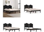 Vidaxl Letto In Legno Massiccio Di Pino Nero 200X200 Cm - Struttura Del Letto - Struttura Del Letto - Mobili Per La Camera Da Letto - Contenitore Del Letto