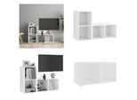 Vidaxl Mobili Tv 2 Pz. Bianco 72X35X36,5 Cm Materiale A Base Di Legno - Mobile Tv - Mobili Tv - Mobili Tv - Mobile Tv
