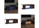 Vidaxl Mobile Tv Con Luci Led Rovere Fumé 90X39X30 Cm - Mobile Tv - Mobili Tv - Mobili Tv - Porta Tv