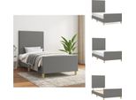 Vidaxl Struttura Letto Con Testiera In Tessuto Grigio Scuro 90X190 Cm - Letti E Strutture Letto