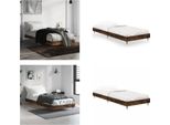 Vidaxl Struttura Letto In Rovere Affumicato 75X190 Cm Materiale A Base Di Legno - Struttura Letto - Cornici Letto - Struttura Letto - Letto
