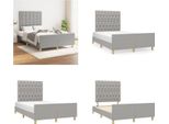Vidaxl Giroletto Con Testiera In Tessuto Grigio Chiaro 120X200 Cm - Giroletto Con Testiera - Giroletti Con Testiere - Giroletto - Letto Con Testiera